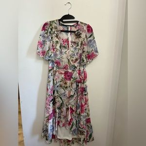 Calvin Klein Floral Wrap MIDI Dress